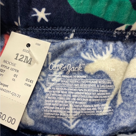 NWT Cat & Jack 2pc Moose Pajamas - Picture 6 of 6
